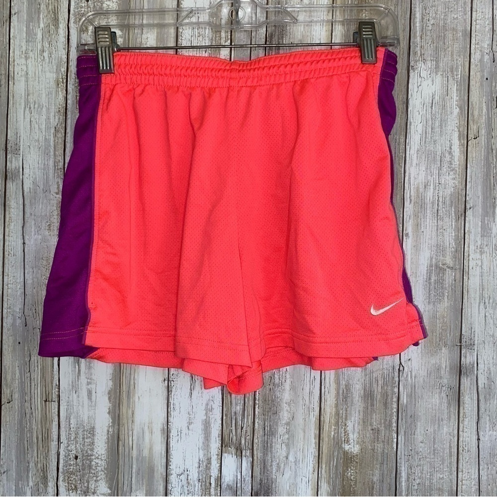Nike Women's Pink and Purple Athletic Shorts